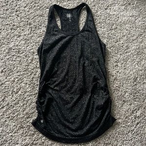 Athleta black glitter Speedlight Seamless tank top size Medium